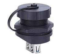 Qcwwy Conector USB Conectores Industriales Cubierta Contacto de Cobre Aislante PA66 Fuego para Equipos de Interconexión Industrial Conector USB USB3.0 Doble Hembra con Polvo Eléctrico