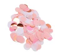 Qcwwy Confeti Redondo de Tejido y Papel de Aluminio, 1 Pulgada, 30g, Puntos Coloridos para Boda, Mesa de Cumpleaños, Relleno de Globos Dispersos (Oro rosa rosado claro)