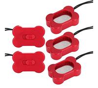 Qcwwy Conjunto de Clicker de Entrenamiento de Perros Ajustable Compacto, 5pcs Incluidos, Fácil de Transportar, Adecuado para Dueños de Perros y Entrenadores