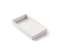 Qcwwy Contenedor de Almacenamiento de Escritorio, Multifunción, Bandeja para Documentos, Organizador de Archivos, Gran Capacidad, Versátil, Divisor de (Gris Blanco Caja A5 24x15,2x4)