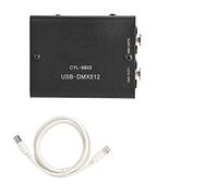 Qcwwy Controlador USB a DMX512, Módulo Decodificador de Iluminación DMX de 512 Canales con Controlador de Atenuación de Luz LED DMX Tranceiver para Iluminación de Escenario, Máquinas