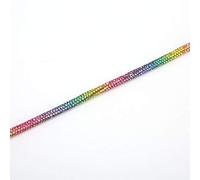 Qcwwy Corche en, Color Arco Iris No. 1 Cuerda de Tubo de, Color Opcional Blanco Rojo Oscuro Verde/Amarillo Mixto Cadena Cristalina de Alta calidad Artesanía Diy Costura (color