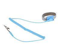 Qcwwy Correa de Muñeca Antiestática, Ajuste de Desgaste de Acero Inoxidable Correa de Conexión a Tierra de Fuerza Fuerte, con Cable en Espiral Flexible, para Taller de Polvo de