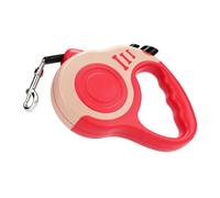 Qcwwy Correa Retráctil para Perros Cinta de Nailon Roja Correa para Pasear Perros 5 M Freno con un Botón Agarre Antideslizante para Paseos Al Aire Libre y Entrenamiento con Pequeños, Medianos y (rojo)