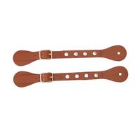 Qcwwy Correas de Arranque de Longitud Ajustable, Estilo Vintage, Cuero Sintético con Diamantes de Imitación Decorada para Equipos de Botas para Hombres y Mujeres, Accesorios Ecuestres (Brown)