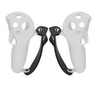 Qcwwy Cubierta de Agarre del Controlador Suave 2 Uds Protectores de Agarre del Controlador VR Ajustables Correas de Tobillo para Gamer para Juego (Gris)