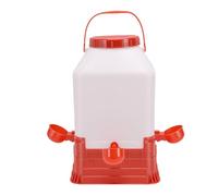 Qcwwy Cubo de Fuente de Agua Duradero Antidesperdicio Bebedero para Pollitos 10L Comedero para Pollos de Gran Capacidad Cubo para Fuente de Agua para Aves de Corral Kit de Iniciación de Criadora