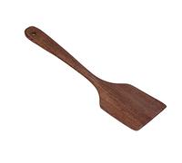 Qcwwy Cuchara de Madera, Espátula de Cocina Ligera de Madera de wengué, Herramienta Resistente Al Calor para Mezclar Pasta de Ensalada y Panqueques (Pala plana de 30,5 CM de largo)