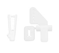 Qcwwy Cuernos de Remo y Kit de Horquillas,20 Sets 4 Agujeros Cuernos de Control Kit de Horquillas Reutilizables KT Ángulo de Timón RC ala Fija para Avión RC Aviones de Espuma ala Rígida