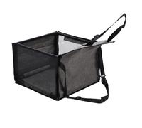 Qcwwy de Automóvil de Mascotas Plegable Crate, Tela Oxford Soft -Soft -SED Blow Mesh Mesh Carrier de Viajes Bag de Animales Pequeños Caparero Caparero Carrero para Perros Pero para (Gris Claro)