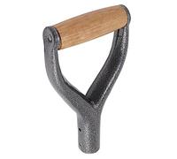 Qcwwy De Pala Con Agarre De Madera Reemplazo Para Palas Y Horquillas Diseño Ergonómico Duradero 23 Cm Ideal Para Jardín Y Remoción De Nieve (SILVER)