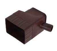 Qcwwy de Recolección de Agua de Lluvia, Resistente a los Rayos Ultravioleta con de Conector, Manguera de 4 Pies, Diseño Fácil de Usar para Bajantes de Canalones y Riego de Jardines (Marron oscuro)