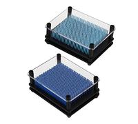Qcwwy Decoración de Modelos 3D 3D únicos Juguetes de Arte de Arte Duradero Regalos de Mesa de Oficina para Colegas y Jefes ABS Metal Blue 2pcs