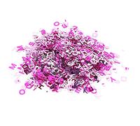 Qcwwy Decoraciones de Fiesta de Confeti Rosa de 8mm con Confeti de Papel de Aluminio con Lentejuelas Brillantes para Adornos de Bautismo de Primer Cumpleaños de bebé (Carta)