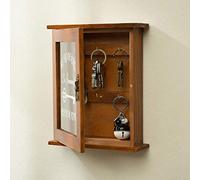 Qcwwy Diseño de Imán Potente, Gabinete de Llave Llave Pared Vintage Madera Maciza con 6 Ganchos, Manija Hardware Retro, Suspensión Estable, Hermosa y Resistente a la Desventaja, Retro (Brown)