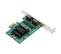 Qcwwy El Adaptador PCIe Gigabit Nic con Conexiones de Doble Esterna, Ideal para Clientes/Estaciones de Trabajo en/Entornos, Contiene una Clase Plana