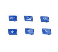 Qcwwy El Botón en El Interruptor de de Velocidad Cubre un Reemplazo Robusto Elegante para El Lector Izquierdo M3 F80 M4 F82, 6pcs Ideal para Mejorar la Estética de su Vehículo (BLUE)