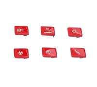 Qcwwy El Botón en El Interruptor de de Velocidad Cubre un Reemplazo Robusto Elegante para El Lector Izquierdo M3 F80 M4 F82, 6pcs Ideal para Mejorar la Estética de su Vehículo (rojo)