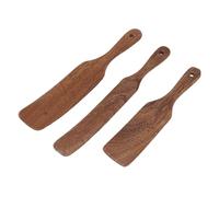 Qcwwy Espátula de Cocina, 3 uds., Espátula de Madera, de Cocina Plana Multiusos para Hornear en Casa, Accesorios, Herramientas de