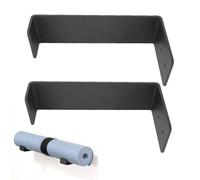 Qcwwy Estante de Almacenamiento para Esterilla de Yoga para Montaje en Pared, Paquete de 2 Soportes de Aluminio con Acolchado Protector para Accesorios de Fitness