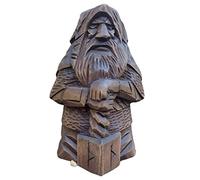 Qcwwy Estatua Nórdica de Odin, Estatua Vikinga de Odin de la Edad Oscura, Figuras de Mitología Vikinga Nórdica, Adornos Paganos Nórdicos, Adornos Artesanales para (Uffrah