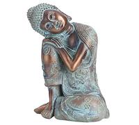 Qcwwy Estatuas de Buda de Estilo del Sudeste Asiático, Decoración de Yoga, Zen, hindú y de Asia Oriental, Escultura Pintada a Mano, Decoración de Meditación para Sala de Estar,