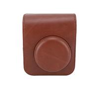 Qcwwy Fuji Bolsas de Cámara Case Brown Retro PU Cuero Retro Dust Drill Camera Daño Cubierta de Bolsas Protectores con Correa Ajustable Extraíble para Mini 12 Cámara Instantánea Portadora