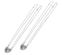 Qcwwy Gargantillas H Icrafts 2 Juegos de Joyería de Moda, Regalo para Mujeres, mamá en Cumpleaños, San Valentín, Día de la Madre, Juego de Collar con Colgante en Forma de Corazón, 2 Piezas X Juego de