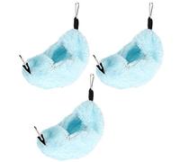Qcwwy Hamaca Colgante para Mascotas Pequeñas, Cama Tienda Nido Azul Brillante con Ganchos para Jaula de Loro Pájaros Hámster for Accesorios para Animales Pequeños