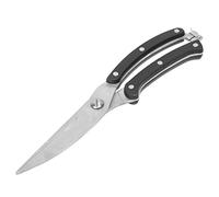 Qcwwy Herramientas de Cuero Ergonómico de Agarre Suave con Cerradura de Seguridad y Orificio Acero Inoxidable para Pollo Pescado Corte de Aves Tijeras de Cocina Artículos de Cuero con Resorte de Alta