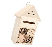 Qcwwy Hotel de Insectos de Madera Casa de Abejas Refugio de Jardín para Abejas Hábitat de Insectos para Jardín con Candado Colgante a Prueba de Humedad Atrae Beneficiosos para