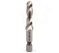 Qcwwy HSS Taladro y Toque Hexadecimal Bit de Tallo de Taladro 3 en 1 M8 X 1.25 HSS Hexagonal Many Herramienta de Autocentrado Adecuado para Herramientas de Hierro de Aluminio de Metal Suave