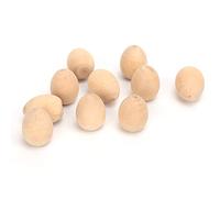 Qcwwy Huevos de Madera, Superficie Lisa, Pintura de Bricolaje, Ligero, Portátil, No Se Rompe Fácilmente, con Gran área en Blanco para Fotografía de Decoración de Pascua (M)