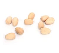 Qcwwy Huevos de Madera, Superficie Lisa, Pintura de Bricolaje, Ligero, Portátil, No Se Rompe Fácilmente, con Gran área en Blanco para Fotografía de Decoración de Pascua (S)