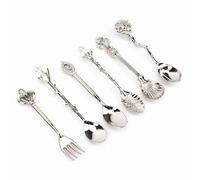 Qcwwy Innovador Vintage Retro Zink Aley Spoons Stork Set para el Bar de Casas Accesorios de Cocina en Forma de Corazón (#2)