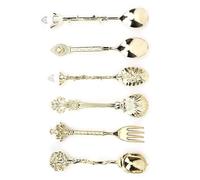 Qcwwy Innovador Vintage Retro Zink Aley Spoons Stork Set para el Bar de Casas Accesorios de Cocina en Forma de Corazón (#1)