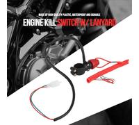 Qcwwy Interruptor de Parada de Motor Marino Universal de 22 Mm con Cordón de Seguridad, Interruptor de Parada de Emergencia de 7/8 de Pulgada para Electromecánico de Motor Fueraborda de Barco