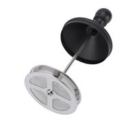 Qcwwy Jarra de Espuma de Leche Espumador de Leche Manual de Acero Inoxidable, Doble Filtración Negra, Acabado Mate, Espuma de Textura Uniforme, Fácil Operación de Bomba, para Cocina en Casa, (600ml)
