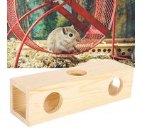 Qcwwy Jaulas para Mascotas Pequeñas, Extensión de Casa Tubular, Juguete para Mascotas Pequeñas, Material de Madera Natural, Diseño Expandible para Hámsteres, Jerbos, Ratones, Túnel para Hámster,