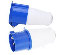 Qcwwy Juego de Enchufes Industriales Material ABS Diseño Anticaída Clasificación IP44 3 Núcleos para Aeropuertos e Industria Química