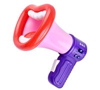 Qcwwy Juguete de Bocina Cambiador de Voz, Cambiador de Voz para Niños con Grabación de Efectos de Sonido, Voces de Robot Masculinas y Femeninas, Antideslizante, Diseño en Forma de (rojo)