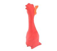 Qcwwy Juguete de Pollo Chillón para Perros, Juguete Masticable de Látex Natural para Perros Pequeños, Medianos y Grandes, Duradero para Moler Dientes, Juguetes para (Rojo)