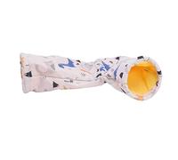 Qcwwy Juguete de Túnel para Mascotas Pequeñas de Lona con Forro y Anillos Acrílicos, Escondite Lavable a Máquina para Hámster, Conejillo de Indias, Planeador del Azúcar