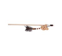 Qcwwy Juguetes de Plumas para Juegos Interactivos y Juguetes para Gatos con Instinto Natural (ratón marrón)