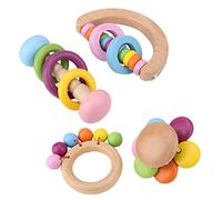 Qcwwy Juguetes para Masticar Loros Columpio para Masticar de Madera para Periquitos y Cacatúas Soporte de Juego para Escalada de Pájaros Multicolor para Periquitos y Cotorras Juguetes para Pájaros