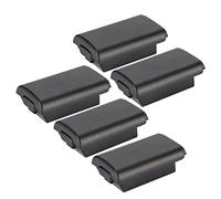 Qcwwy Kit de carcasa de batería de repuesto universal para controlador 360 cubiertas antiabrasiones de gama alta para entusiastas del ABS 5 PC (NEGRO)