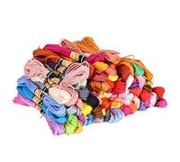 Qcwwy Kit De Hilo De Bordar, 100 Uds. De Hilos Multicolores De Algodón y Poliéster para Punto De Cruz, Ideal para Manualidades y Pulseras De la Amistad