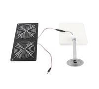 Qcwwy Kit de Ventilador de Panel Solar, Unidad de Ventilación de Doble Ventilador de 20 W con Malla ABS Resistente a la Intemperie de Aleación de Aluminio, Enfriamiento de Escape con Energía Solar