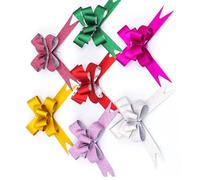 Qcwwy Lazos para Tirar, Chapados en Colores Mezclados Brillantes, Artesanía Exquisita Simétrica de un Tirón para Caja de Regalo, Decoración para Fiesta de Boda, Festivales