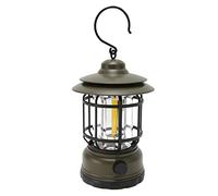 Qcwwy Linterna LED Vintage, 2000 MAh, Estilo Vintage, Impermeable, Luz de Tienda de Campaña, Luz de Emergencia LED Portátil para Acampar, Senderismo, Tienda de Campaña Colgante, Luz con (Verde)